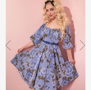 NWT Blue Roses Vacation dress in 2x (w/o belt)